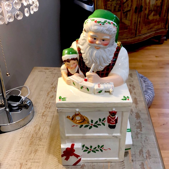 Lenox Other - Lenox Santa and Elf Biscuits porcelain Jar